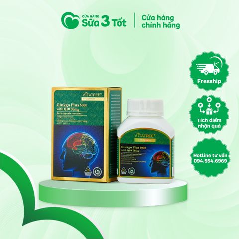 Bổ Não + Tim Vitatree Ginkgo Plus - 6000Mg