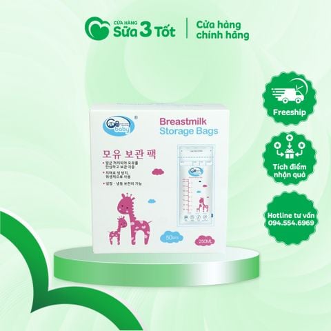 Túi Trữ Sữa Grapbaby 250Ml (50 Chiếc)