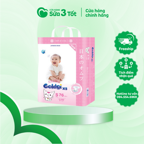 Bỉm Goldgi X5 - Dán - S76 (4-8kg)