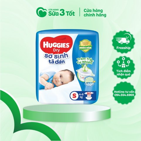 Bỉm Huggies - Dán - S80 - (4-8Kg)