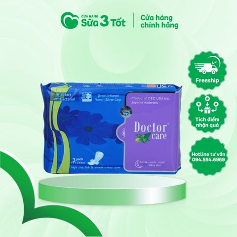 Băng Vệ Sinh Ban Đêm Doctor Care (Gói 3 Miếng)
