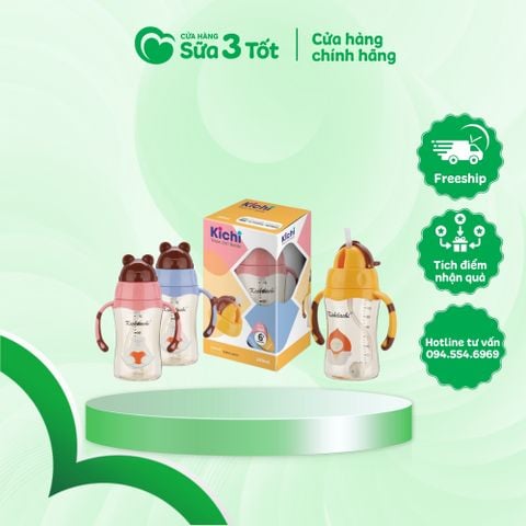 Bình Nước Kichi 2In1 Kichi 260Ml ( Kèm Bú )