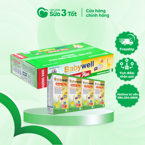Thùng SBPS Baby Well Grow Plus - 1 thùng 12 dây - 110ml