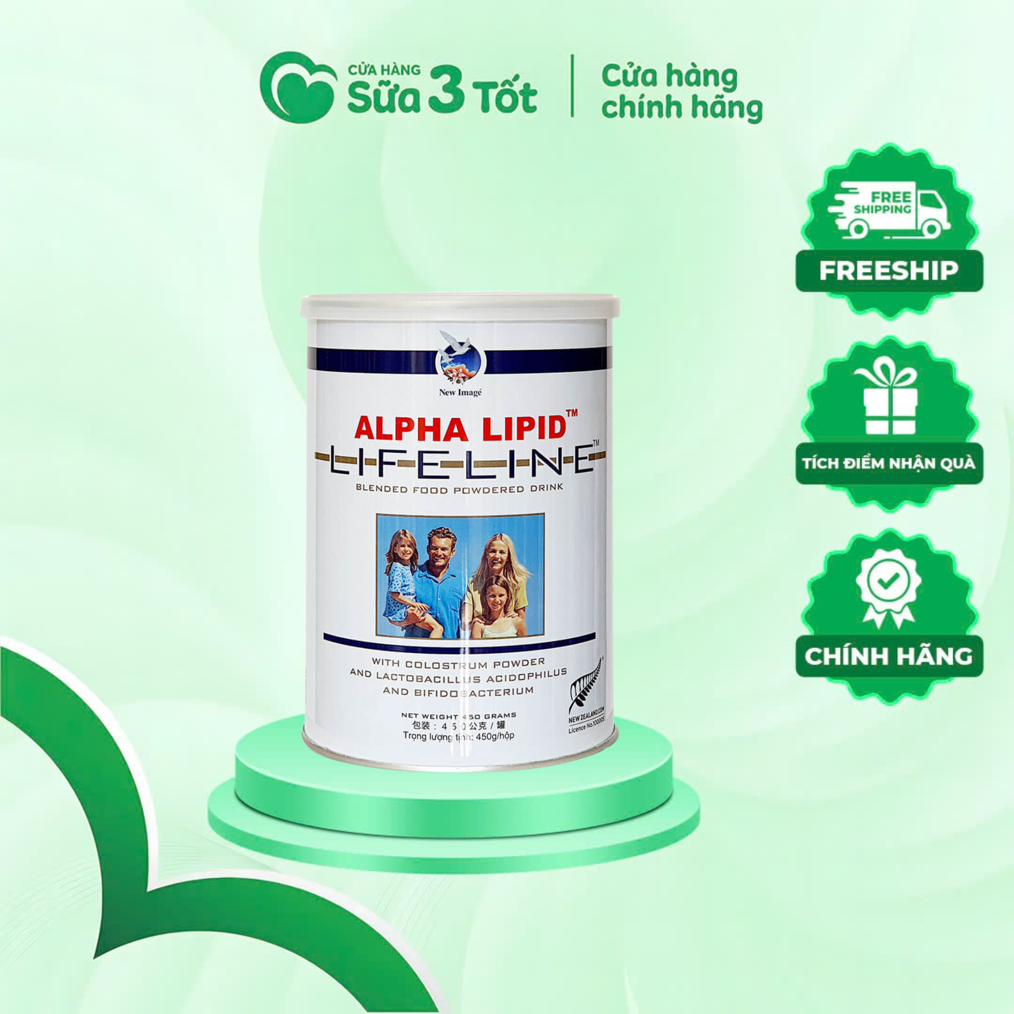 Sữa Bột Alphalipid - Lon 450G