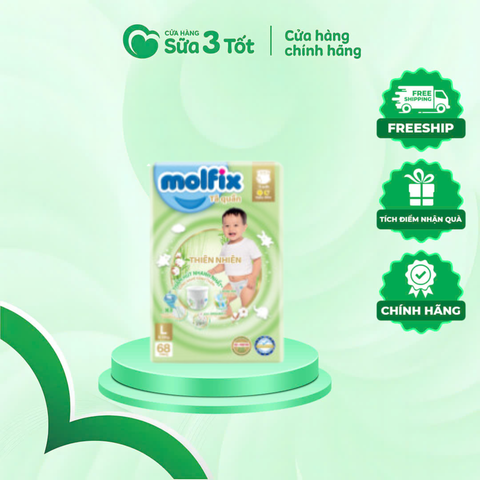 Bỉm Molfix - Quần - L68+8 ( 9-13kg)