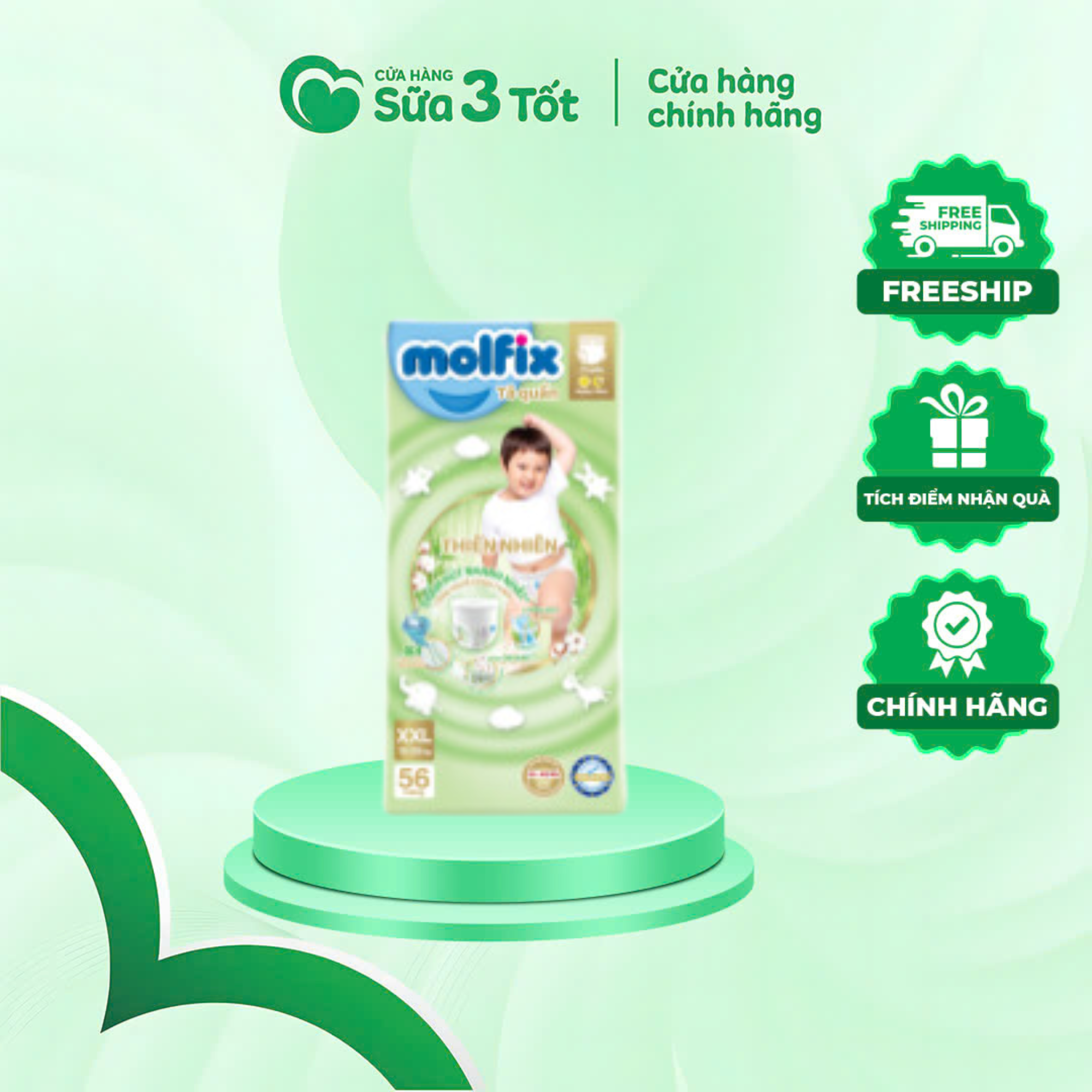 Bỉm Molfix - Quần - XXL56+8 ( 15-25kg)