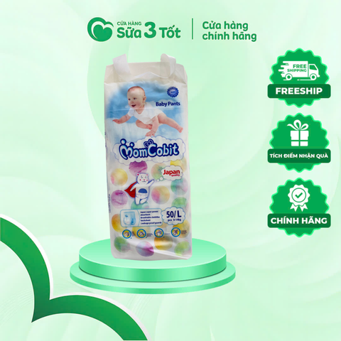 Bỉm Momcobit- Quần - L50 (09-14Kg)