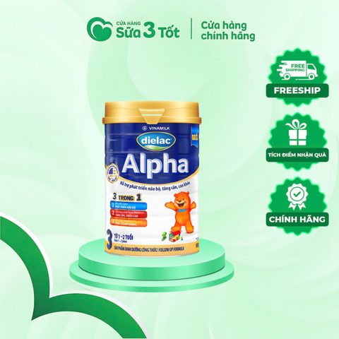 Sữa Bột Vinamilk Dielac Alpha Số 3 (Trẻ 1-2 Tuổi) - Lon 900g