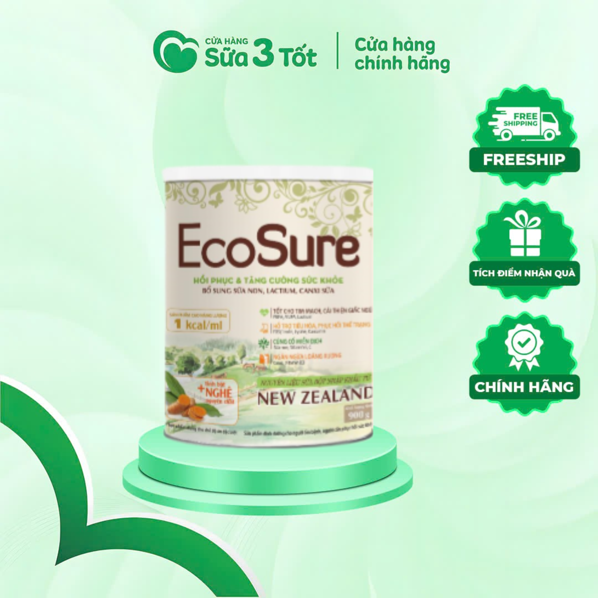 Sữa Bột Ecosure (Sữa Dành Cho Người Ốm Người Cần Phục Hồi Sk) - Lon 900G
