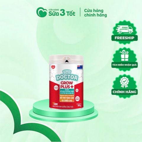 Sữa Bột Kun Doctor Grow Plus+ 1+ (Từ 1 Tuổi Trở Lên) - Lon 800G