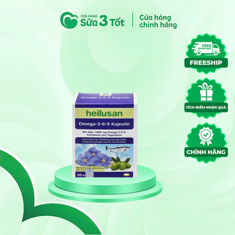 Bổ Mắt + Bổ não Heilusan Omega 3 - Hộp 30 Viên
