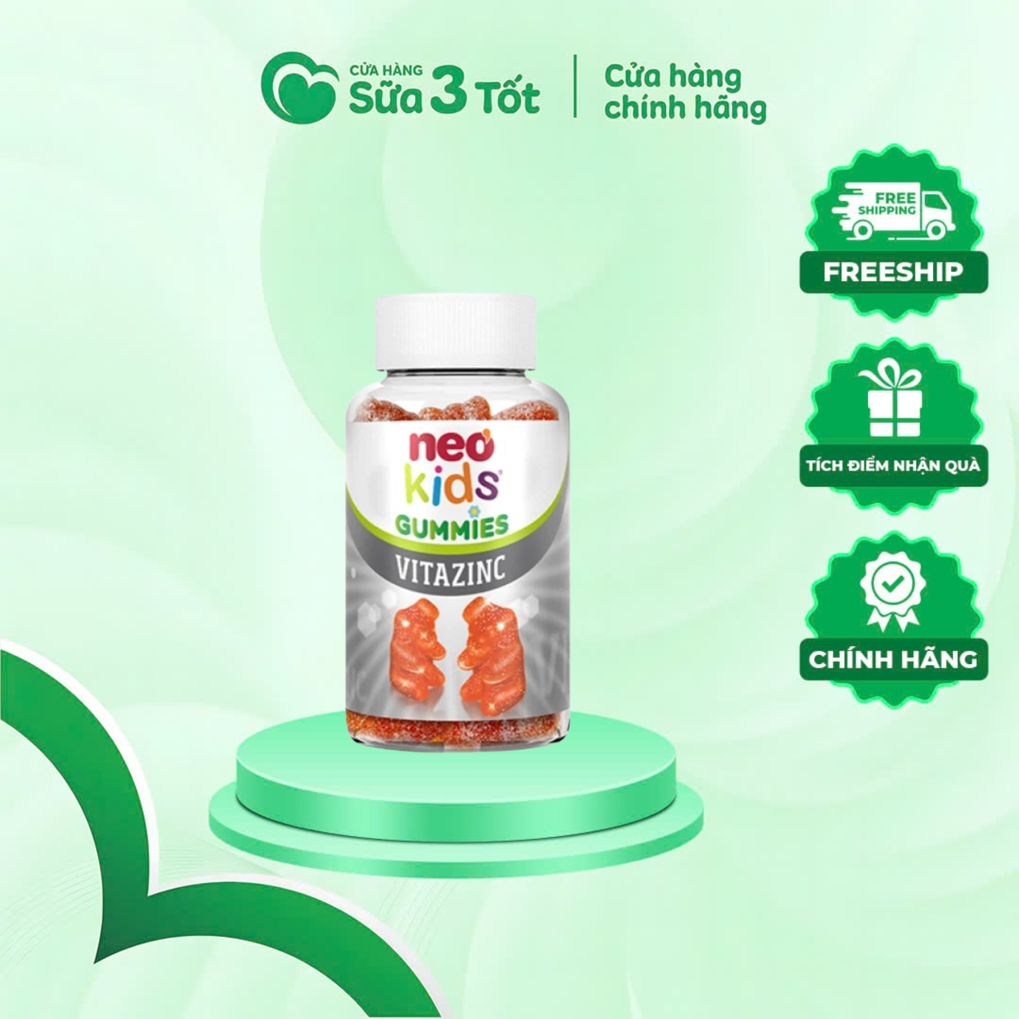 Neo Kids VitaZin C Gummies - Tây Ban Nha - 60V