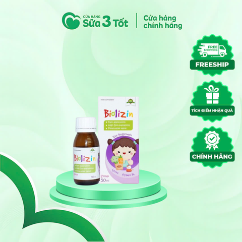 Kẽm Hữu Cơ Biolizin vị đào - Tây Ban Nha - 50ml