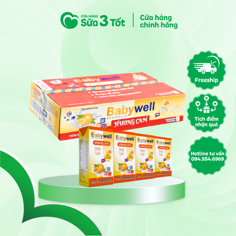 Thùng SBPS Baby Well Hương Cam - 1 thùng 12 dây - 110ml