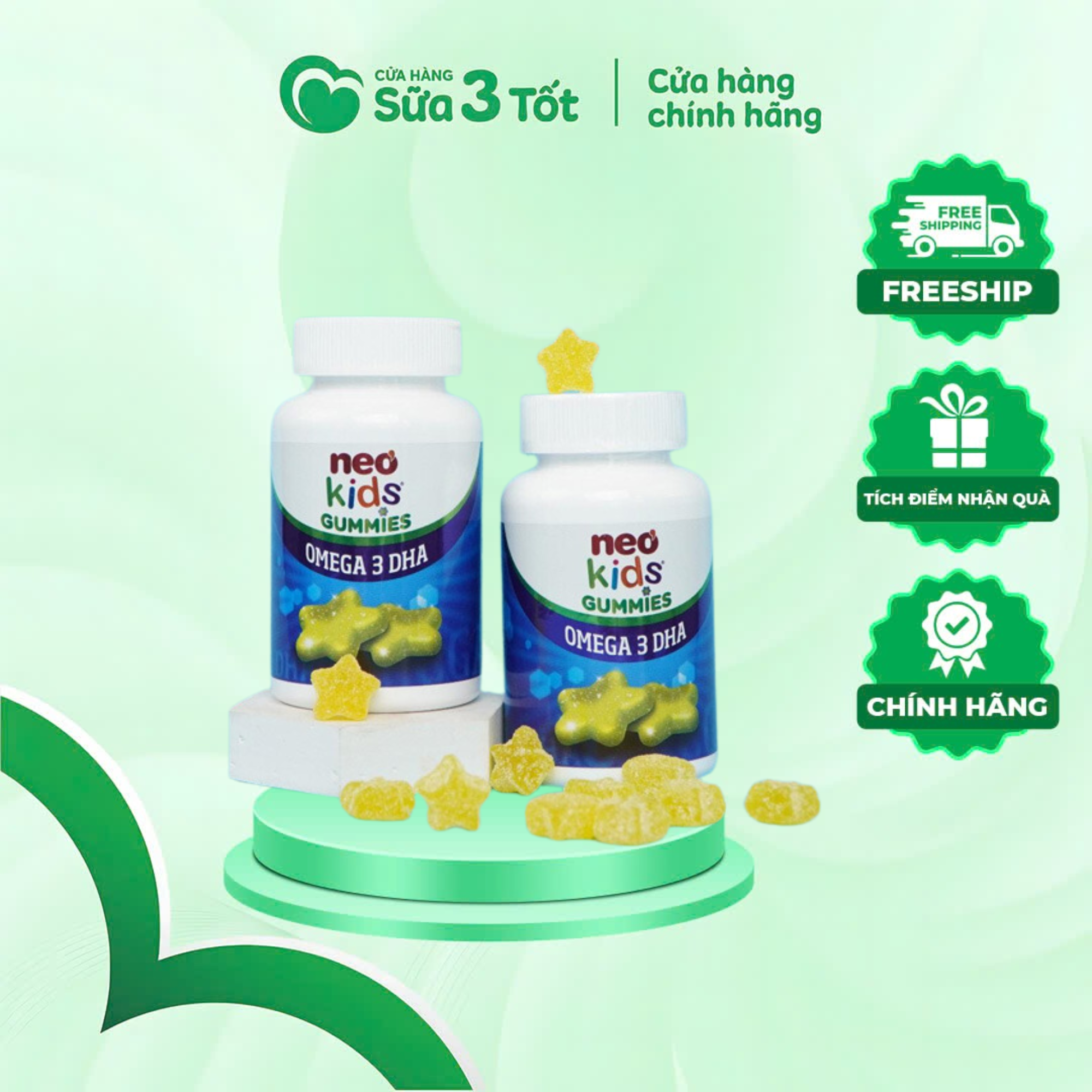 Neo Peques Omega 3 DHA Gummies - Tây Ban Nha - 60V