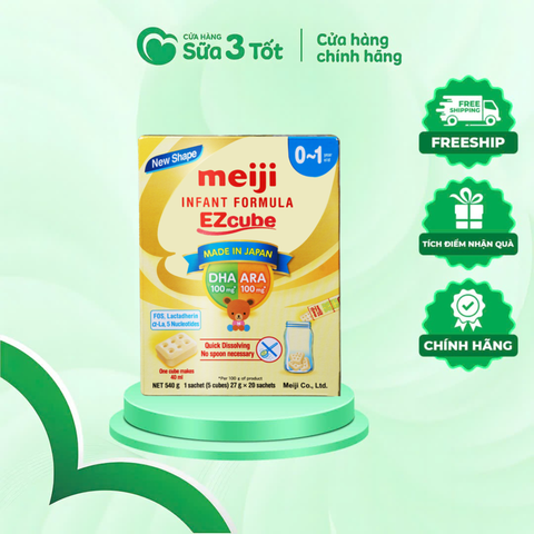 Sữa Bột Meiji Thanh Nhập Khẩu Số 0 (0-1 Tuổi) - Hộp 20 Thanh