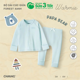 Bộ Dài Tay Cúc Giữa Forest Xanh (3M+) - Chaang