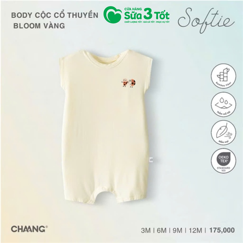 Bộ Body Cộc Cổ Thuyền Bloom Vàng (6M+) - Chaang