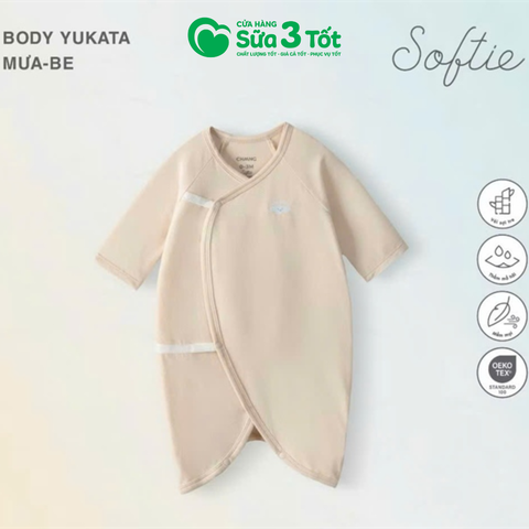 Bộ Body Dài Tay Yukata Mưa Be (3M+) - Chaang