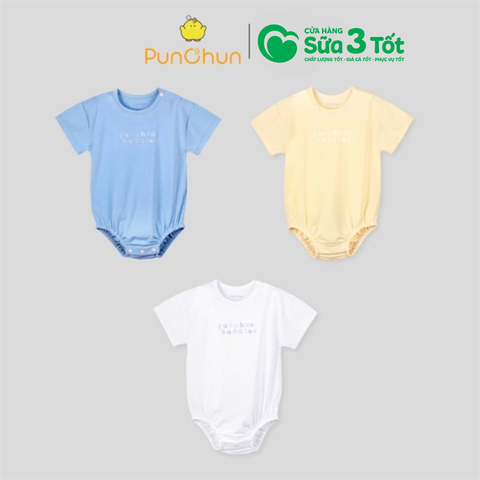 Bộ Body Chip Cộc Tay Bakery Trắng (9M+) - Pun Chun
