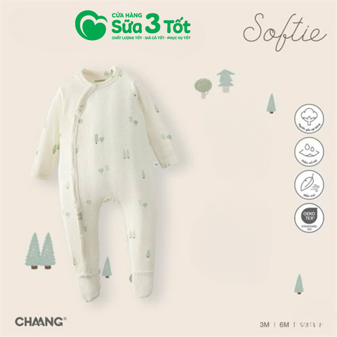 Bộ Body Dài Tay Cúc Chéo Nature Cây Lá Xanh (6M+) - Chaang