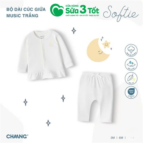 Bộ Dài Tay Cúc Giữa Music Trắng (3M+) - Chaang