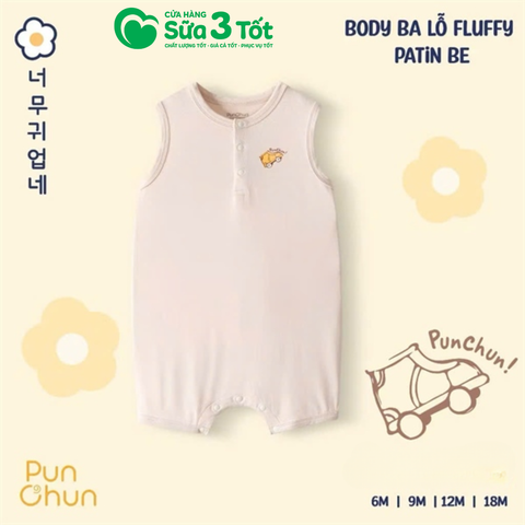 Bộ Body Ba Lỗ Fluffy Patin Be (6M+) - Pun Chun