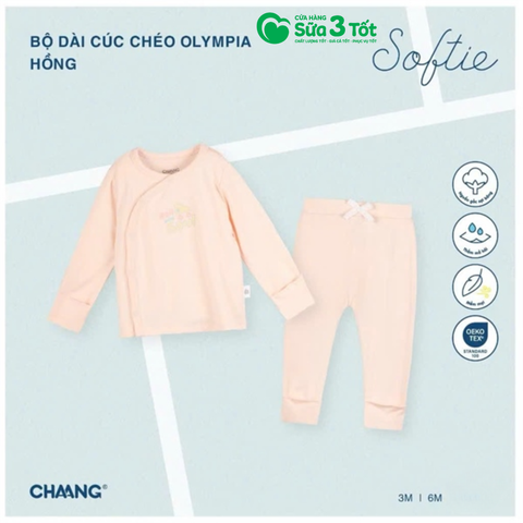 Bộ Dài Tay Cúc Chéo Olympia Hồng (6M+) - Chaang