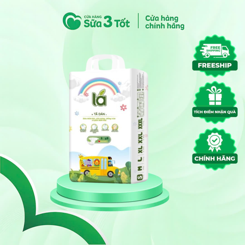 Bỉm Lá Organic - Dán - S68 (04-08Kg)
