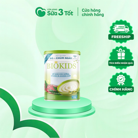 Bột Ăn Dặm Bio Kids - ( 6m +) - Vị Bò Chùm Ngây - Lon 320g