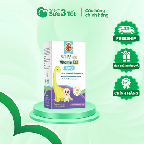 Vitamin D3 Spray - Why-Kids - Dạng Xịt - 15ml