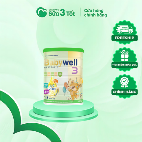 Sữa Bột Baby Well Số 3 ( 1-3 Tuổi ) - Lon 800G