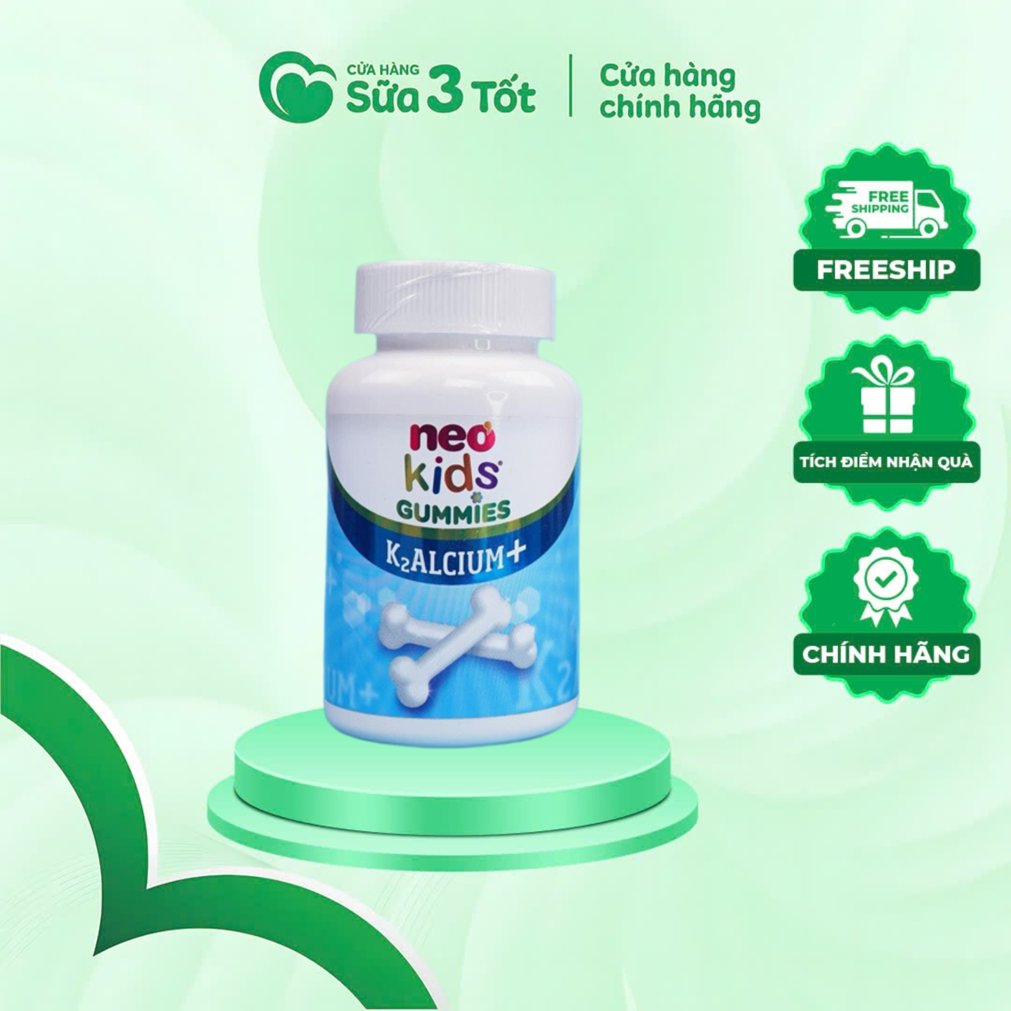 Neo Peques K2Alcium Gummies - Tây Ban Nha - 60V