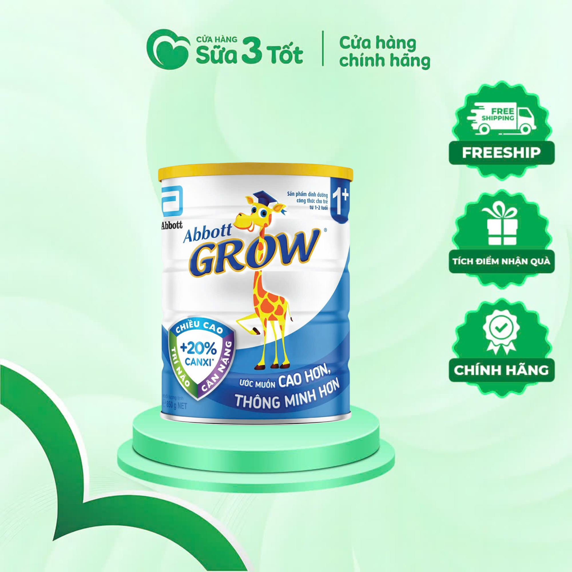 Sữa Bột Abbott Grow 1+ ( Trẻ 1-2 Tuổi) - Lon 900G
