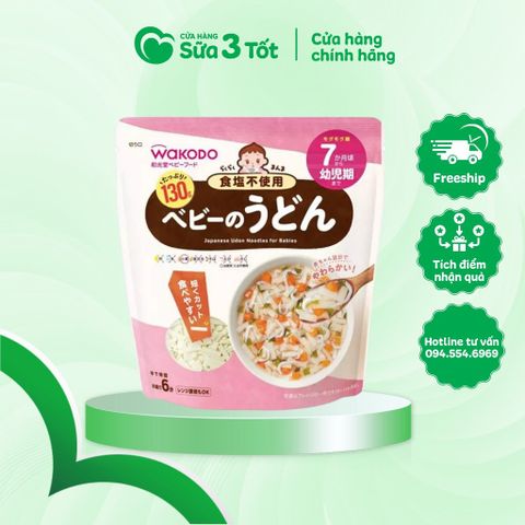 Mì Somen Wakodo tách muối Nhật Bản (Trẻ 7M+) - Gói 130g