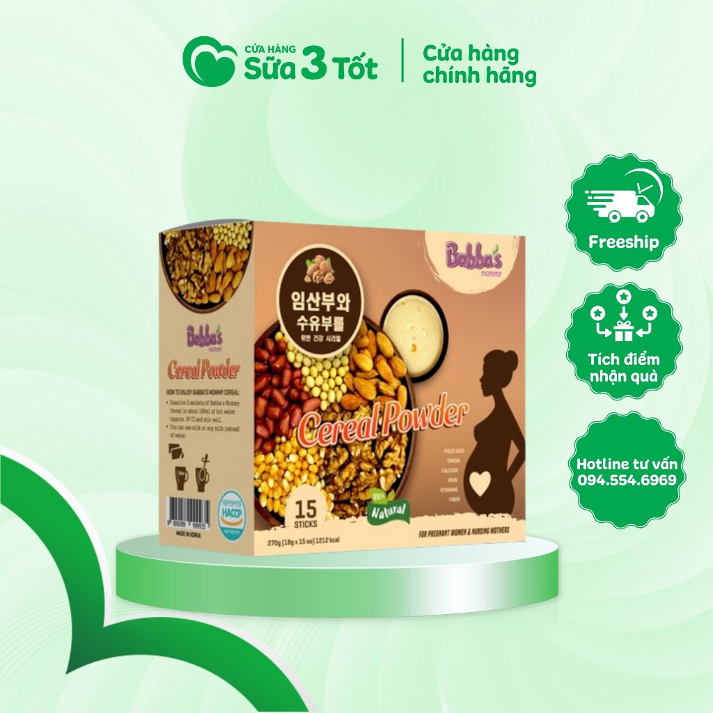 Bột Ngũ Cốc Mẹ Bầu Babba's Mom - 270g