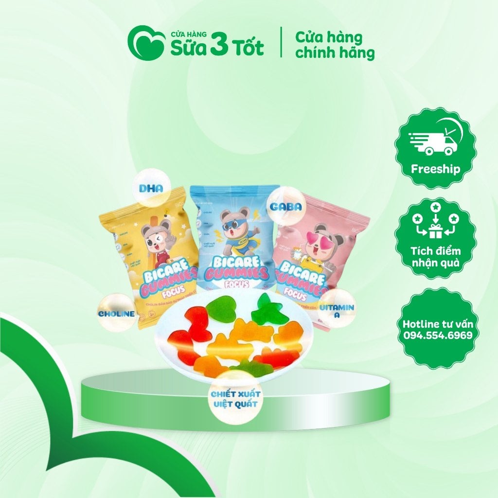 Kẹo Dẻo BiCare Gummies Focus - Gói
