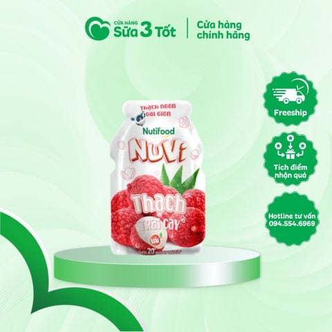 Thạch Trái Cây Nuvi Vị Vải - 20G x6