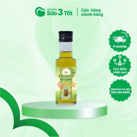 Dầu Ăn Dặm Olive Ép Lạnh Supergreen - Chai 100Ml