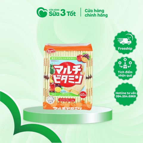 Bánh Xốp Hamada Healthy Canxi Vị Hoa Quả Tổng Hợp 40 Miếng