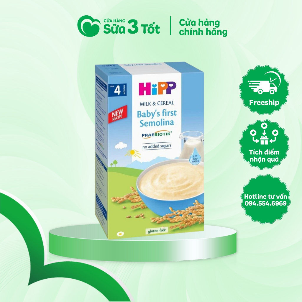 Bột Ăn Dặm Hip - ( 6m+) - Vị Gạo Sữa - Hộp 250G