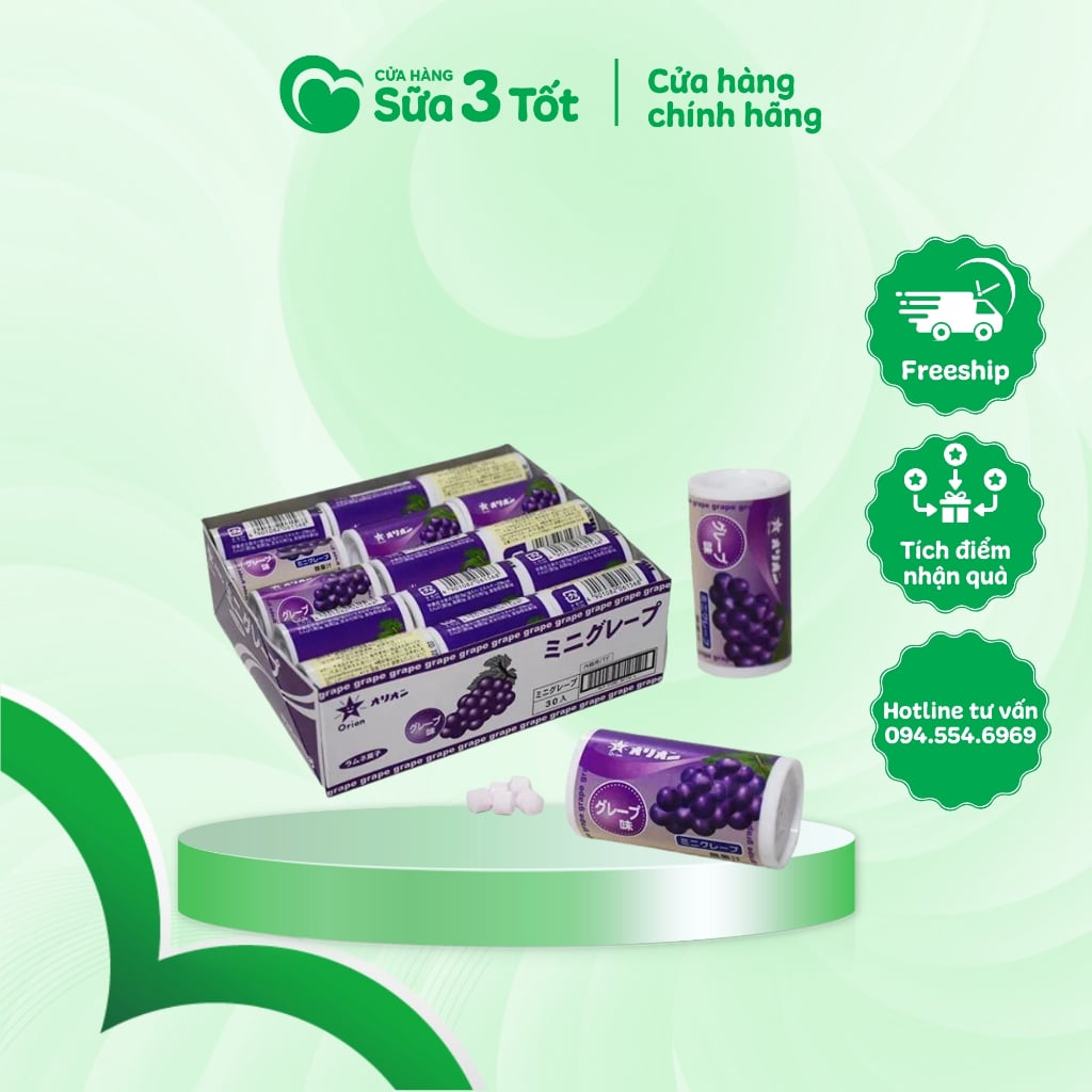 Kẹo Orion Mini Nho Nhật Bản Màu TÍM - 9g