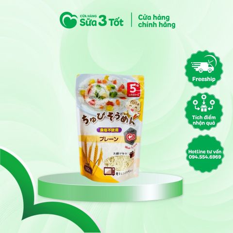 Mì Somen Lúa Mạch Rau Củ Nhật Bản Bổ Sung Canxi (Trẻ 5M+) - Gói 100g
