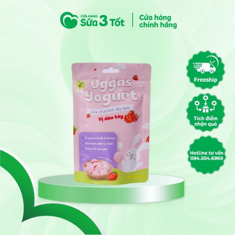 Sữa Chua Sấy Oggas Yogurt - Vị Dâu Tây - 18g