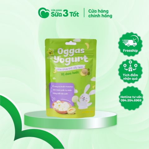 Sữa Chua Sấy Oggas Yogurt - Vị Dưa Lưới - 18g