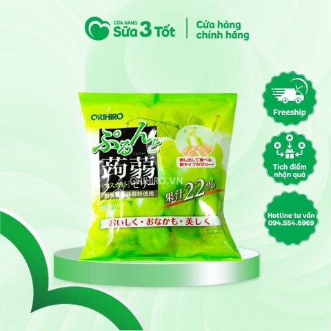 Thạch Trái Cây Orihiro - Nhật - Vị Nho Xanh