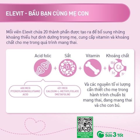 Vitamin Tổng Hợp Elevit Bầu (Chính Hãng) - Hộp 30 Viên