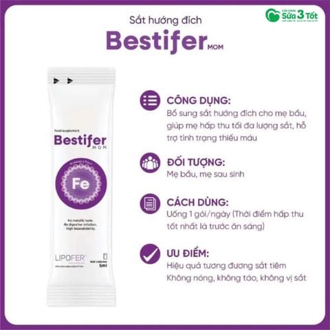 Sắt Hướng Đích Bestifer Mom - Hộp 24 Gói