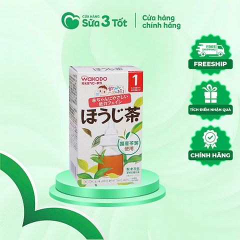 Trà Wakodo Vị Trà Xanh Cho Bé - (1M+) - Hộp 8 Gói