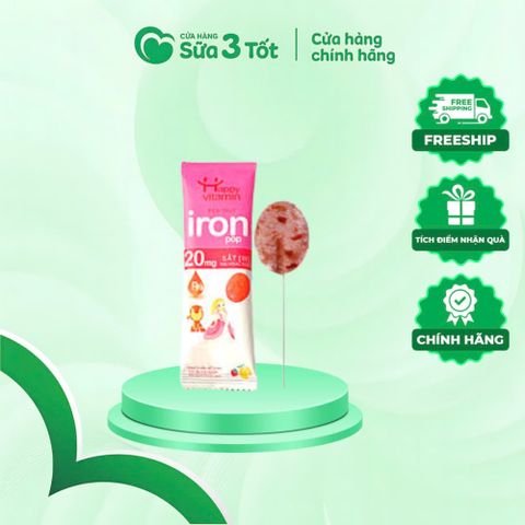 Kẹo Mút Happy Vitamin Bổ Sung 20MG Sắt
